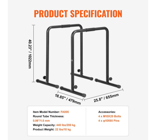 Поручні багатофункціональні VEVOR FA005