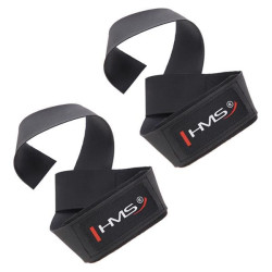 Тренувальні ремінці F4433 LIFTING STRAPS HMS - чорно-червоні 
