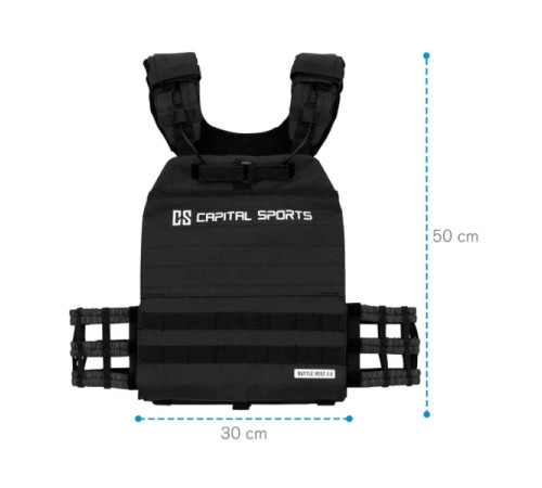 Жилет-обважнювач Weighted Vest Capital Sports Battlevest 2.0 2 x 4 кг – чорний Жилет-обважнювач Weighted Vest Capital Sports Battlevest 2.0 2 x 4 кг – чорний