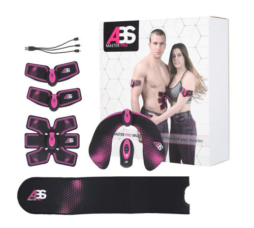 Електростимулятор м’язів ABS Master Pro Multi Set NN – чорно-фіолетовий Електростимулятор м’язів ABS Master Pro Multi Set NN – чорно-фіолетовий