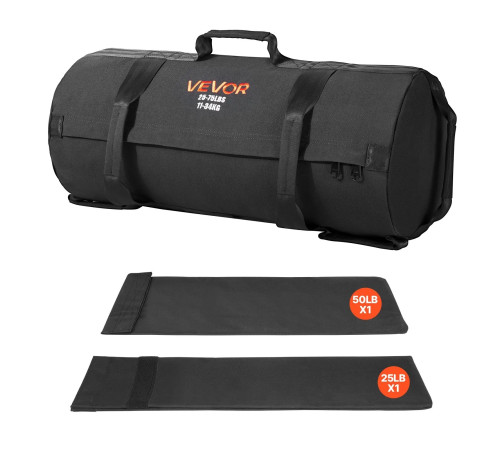 Тренувальна сумка VEVOR 11-34 кг, чорна