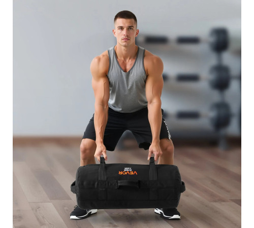 Тренувальна сумка VEVOR 11-34 кг, чорна