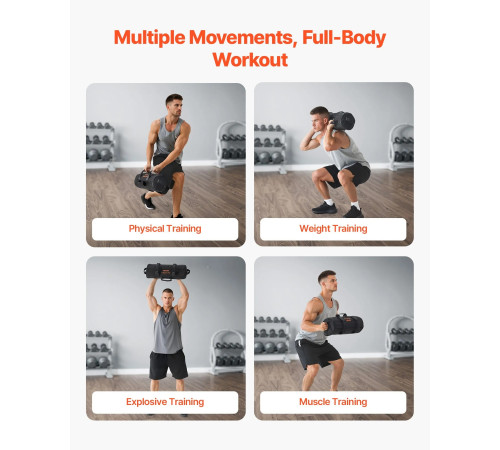 Тренувальна сумка VEVOR 2-11 кг, чорна