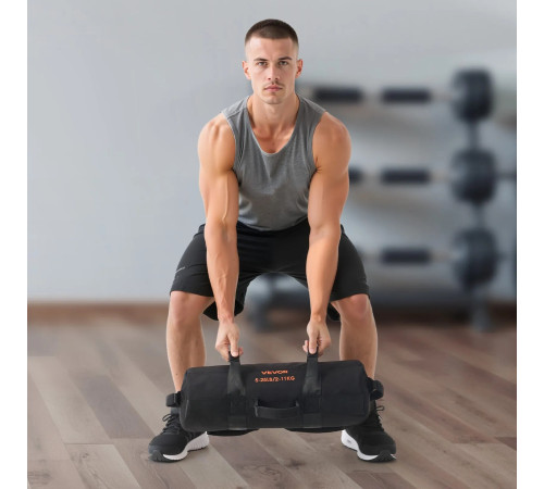 Тренувальна сумка VEVOR 2-11 кг, чорна