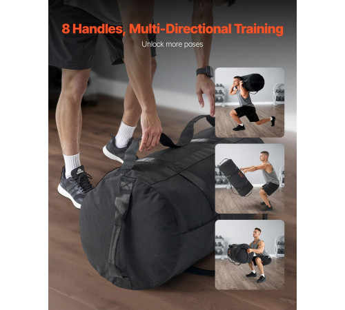 Тренувальна сумка VEVOR 56-90 кг, чорна