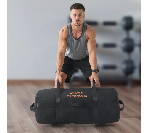 Тренувальна сумка VEVOR 56-90 кг, чорна