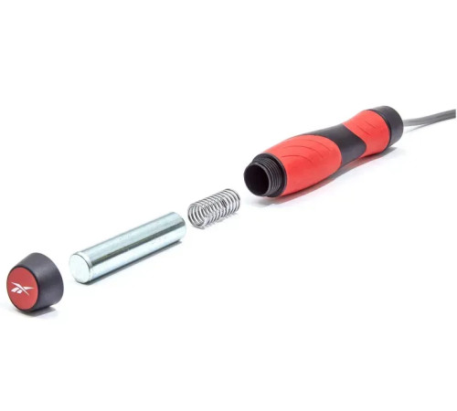 Скакалка Reebok Premium Skipping Rope 280 см, чорно-червона