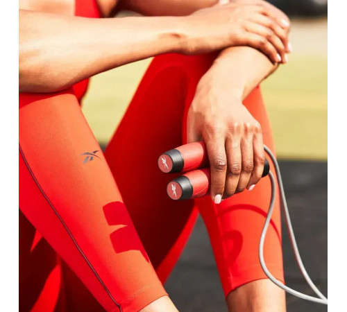 Скакалка Reebok Premium Skipping Rope 280 см, чорно-червона