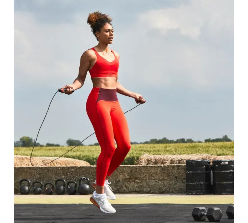 Скакалка Reebok Premium Skipping Rope 280 см, чорно-червона