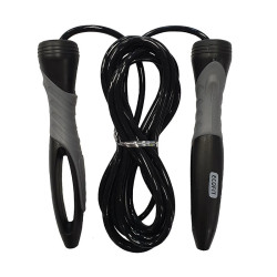 Скакалка Ecofit MDJR018 на підшипниках 275 см, чорно-сіра