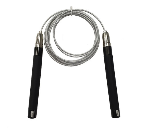 Скакалка EcoFit MDJR044 на підшипниках 300 см, чорна