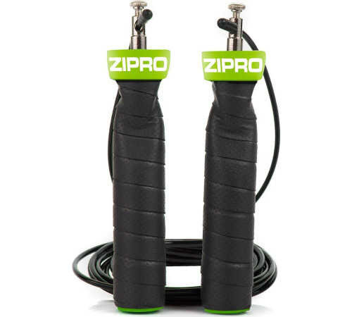 Скакалка Zipro спортивна 300см, чорно-зелена Скакалка Zipro спортивна 300см, чорно-зелена