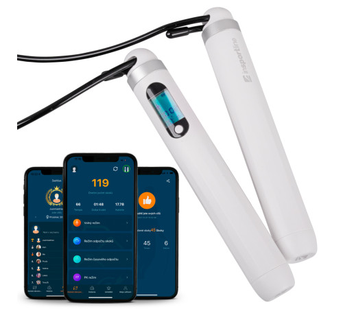 Розумна скакалка з bluetooth inSPORTline Jumpsmart - білий Розумна скакалка з bluetooth inSPORTline Jumpsmart - білий