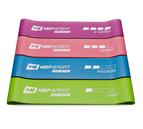 Набір резинок для фітнесу Hop-Sport 600x75mm HS-L675RL Набір резинок для фітнесу Hop-Sport 600x75mm HS-L675RL