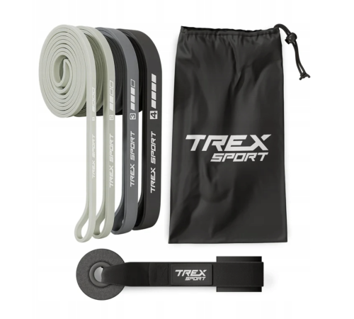 Набір резинок для фітнесу Trex Sport TX-004PB 4в1 2-41кг Набір резинок для фітнесу Trex Sport TX-004PB 4в1 2-41кг