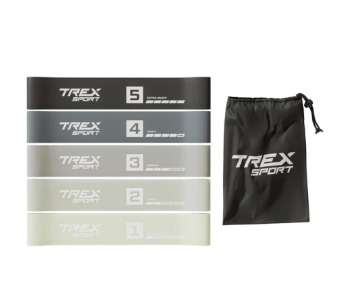 Набір резинок для фітнесу Trex Sport TX-065RBG 1-18кг Набір резинок для фітнесу Trex Sport TX-065RBG 1-18кг