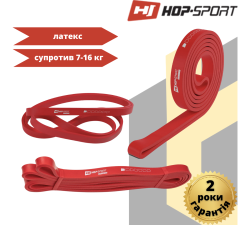 Резинка для фітнесу Hop-Sport 7-16 кг HS-L013RR червона Резинка для фітнесу Hop-Sport 7-16 кг HS-L013RR червона