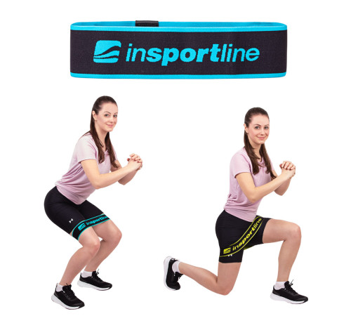 Стрічка-еспандер для вправ inSPORTline Hiplop M чорно-синя Стрічка-еспандер для вправ inSPORTline Hiplop M чорно-синя