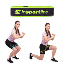 Стрічка-еспандер для вправ inSPORTline Hiplop S чорно-зелена