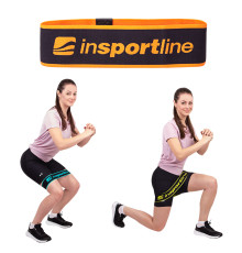 Стрічка-еспандер для вправ inSPORTline Hiplop L чорно-помаранчева