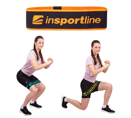 Стрічка-еспандер для вправ inSPORTline Hiplop L чорно-помаранчева Стрічка-еспандер для вправ inSPORTline Hiplop L чорно-помаранчева