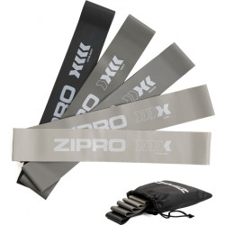 Набір стрічок-еспандерів для вправ Zipro Mini Band 5 шт. сіро-чорний