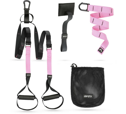 Тренувальні петлі TRX Gymtek Pro, рожеві