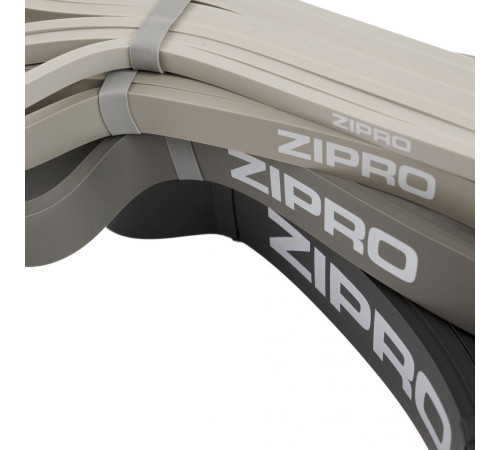 Набір стрічок-еспандерів для вправ Zipro PowerBand 4 шт. чорно-сірий Набір стрічок-еспандерів для вправ Zipro PowerBand 4 шт. чорно-сірий