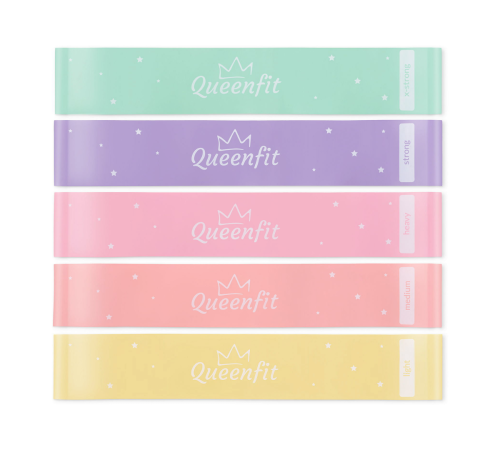 Набір резинок для фітнесу Queenfit 0,5-30 кг Набір резинок для фітнесу Queenfit 0,5-30 кг