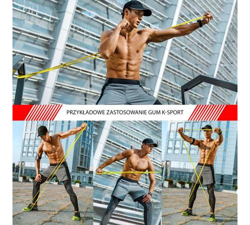 Стрічка-еспандер для вправ K-Sport Power Band 4 7-16 кг червона Стрічка-еспандер для вправ K-Sport Power Band 4 7-16 кг червона