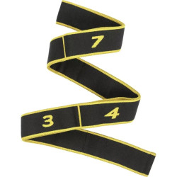 Резинка для фітнесу з петлями Queenfit 86,5 х 4 см чорно-жовта