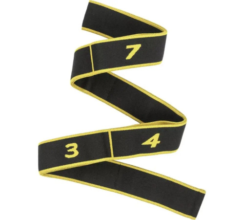 Резинка для фітнесу з петлями Queenfit 86,5 х 4 см чорно-жовта