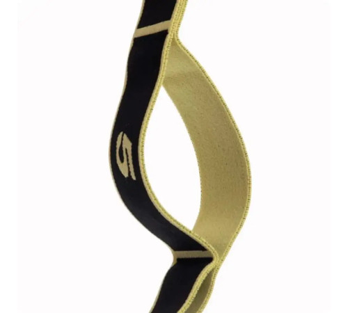 Резинка для фітнесу з петлями Queenfit 86,5 х 4 см чорно-жовта