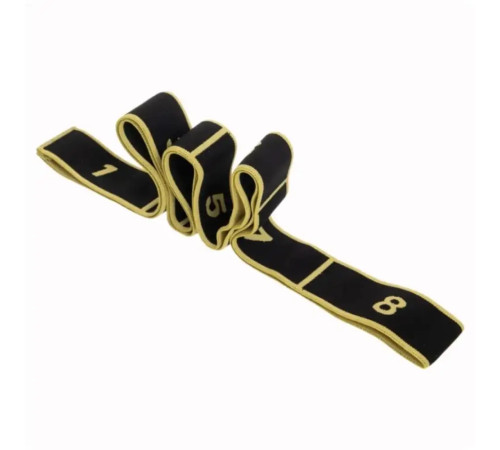 Резинка для фітнесу з петлями Queenfit 86,5 х 4 см чорно-жовта