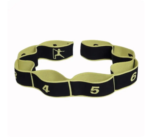 Резинка для фітнесу з петлями Queenfit 86,5 х 4 см чорно-жовта