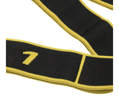 Резинка для фітнесу з петлями Queenfit 86,5 х 4 см чорно-жовта