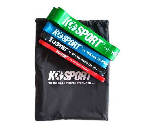 Набір стрічок-еспандерів для вправ K-SPORT Power Band KIT 4 GUM різнокольорові Набір стрічок-еспандерів для вправ K-SPORT Power Band KIT 4 GUM різнокольорові