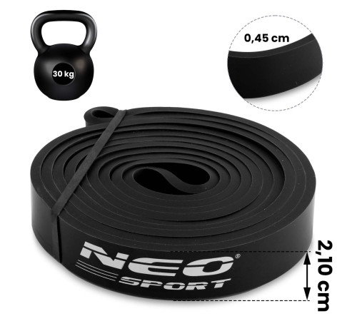 Резинка для тренувань NS-960 Neo-Sport чорна Резинка для тренувань NS-960 Neo-Sport чорна