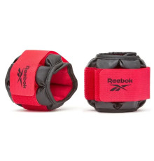 Обважнювачі зап'ястя Reebok Flexlock Wrist Weights 0.5 кг, чорно-червоний
