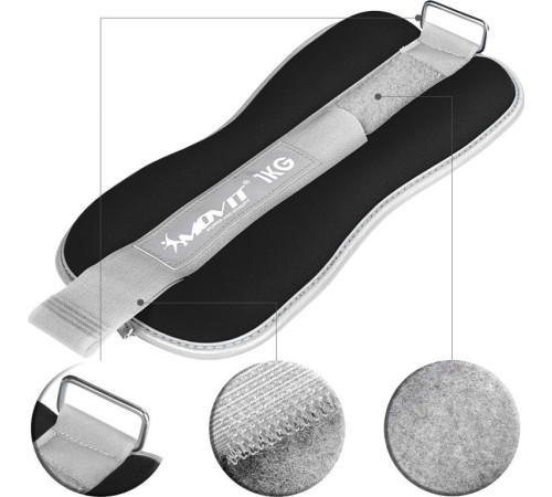 Обтяжувачі Movit Neoprene, світловідбиваючі манжети - 2 х 1 кг Обтяжувачі Movit Neoprene, світловідбиваючі манжети - 2 х 1 кг