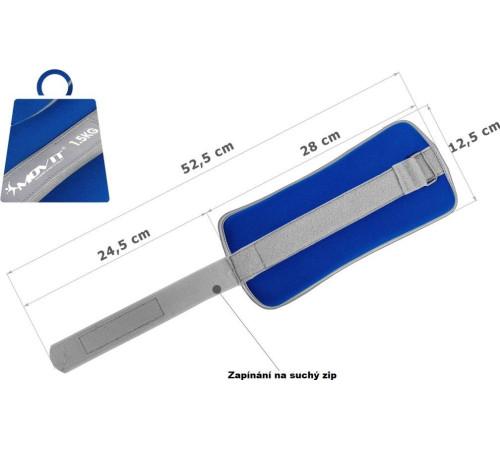 Обтяжувачі Movit Neoprene, світловідбиваючі манжети - 2 х 1,5 кг Обтяжувачі Movit Neoprene, світловідбиваючі манжети - 2 х 1,5 кг