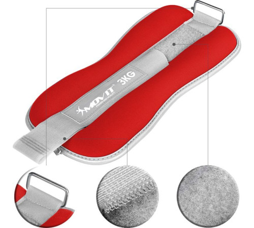 Обтяжувачі Movit Neoprene, світловідбиваючі манжети - 2 х 3 кг Обтяжувачі Movit Neoprene, світловідбиваючі манжети - 2 х 3 кг