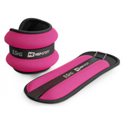 Обважнювачі для ніг та рук Hop-Sport HS-S001WB 2х0,5 кг рожеві