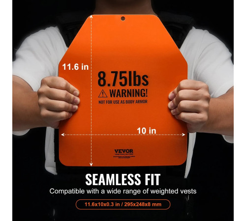 Плити для вагового жилета VEVOR 7,94 кг, оранджеві