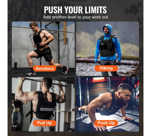 Плити для вагового жилета VEVOR 7,94 кг, оранджеві