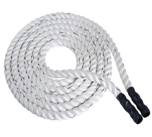 Канат тренувальний для кросфіту 9м Battle Rope White WCG 50х9 Канат тренувальний для кросфіту 9м Battle Rope White WCG 50х9