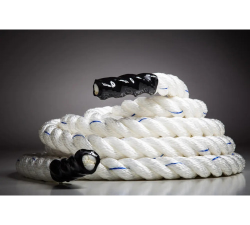 Канат тренувальний для кросфіту 15м Battle Rope White WCG 50х15 Канат тренувальний для кросфіту 15м Battle Rope White WCG 50х15