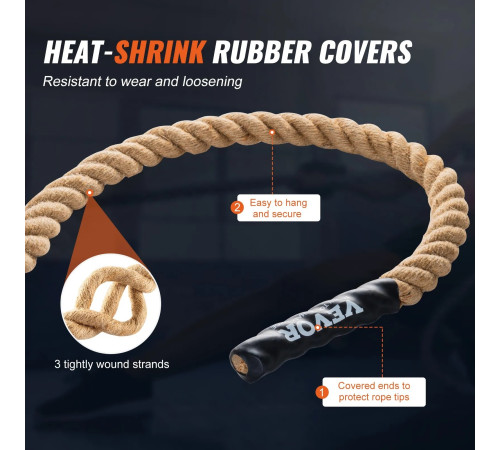 Канат тренувальний VEVOR 38,1 мм - 4,58 м