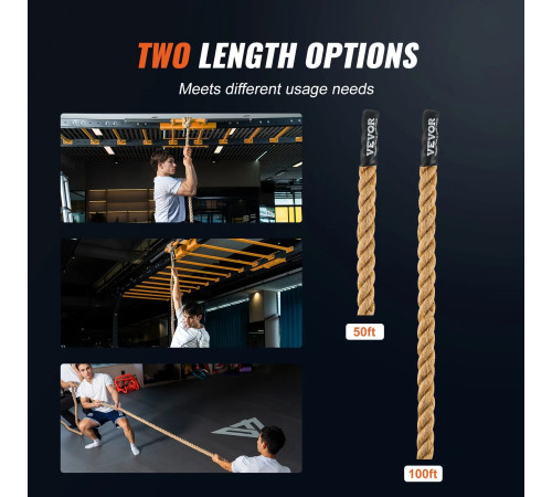 Канат тренувальний VEVOR 38,1 мм - 6,1 м