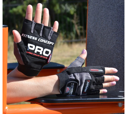 Рукавички для фітнесу Power System PS-2300 Fitness XL, сіро-чорні